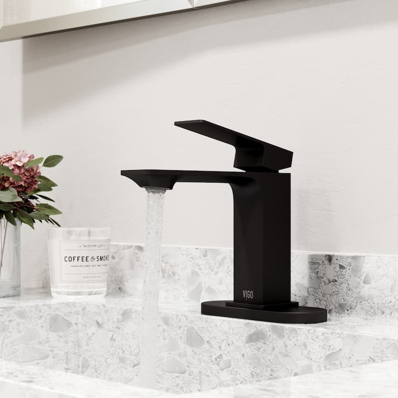 VIGO Dunn 6" H Single Handle Single Hole Bathroom Faucet