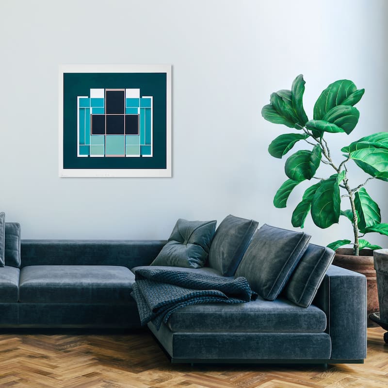 Wynwood Studio Abstract Gateway Teal Blue and Teal Modern & Contemporary Wall Art Canvas Print - 30 x 30