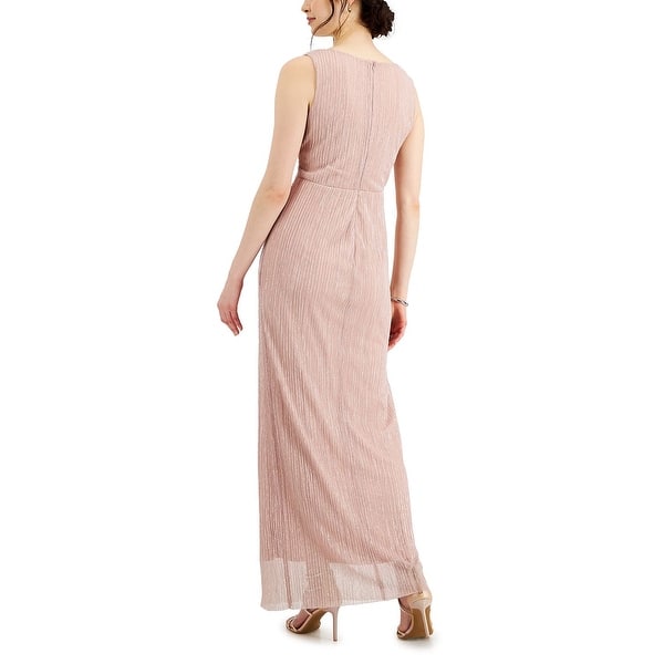 strapless open back dress Pleated Round Neck Sleeveless Mini Dress – destingiftgarden main image 1
