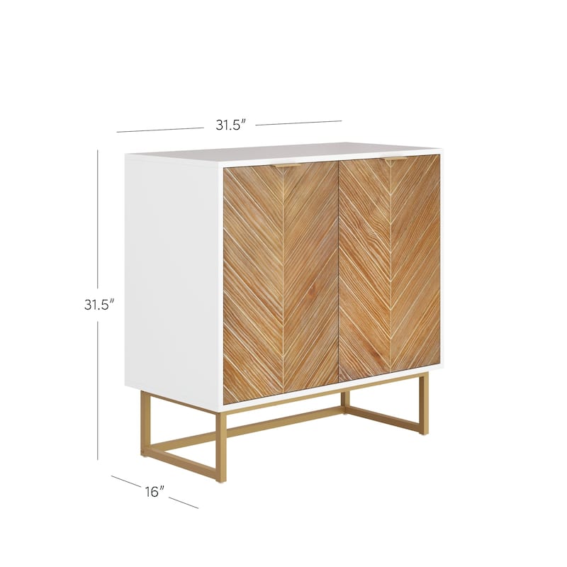 Nathan James Enloe Rustic Doors Metal Base Free Standing Modern Storage Cabinet for Entryway