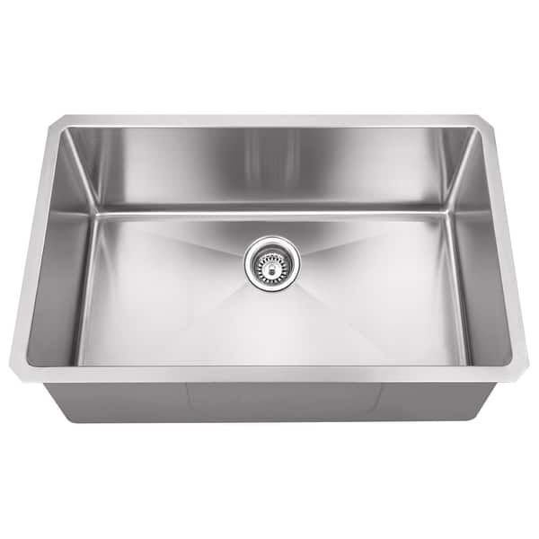 slide 1 of 1, Hardware Resources 30" Undermount Single Basin Stainless Steel Kitchen