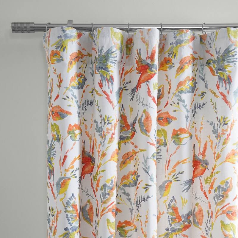 Exclusive Fabrics Textured Cotton Printed Curtains for Bedroom and Living room (1 Panel)