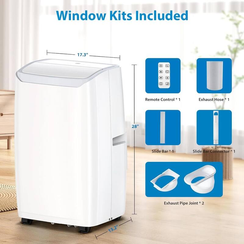 Portable Air Conditioner, 14,000 BTU Portable Air Conditioner with Remote Control