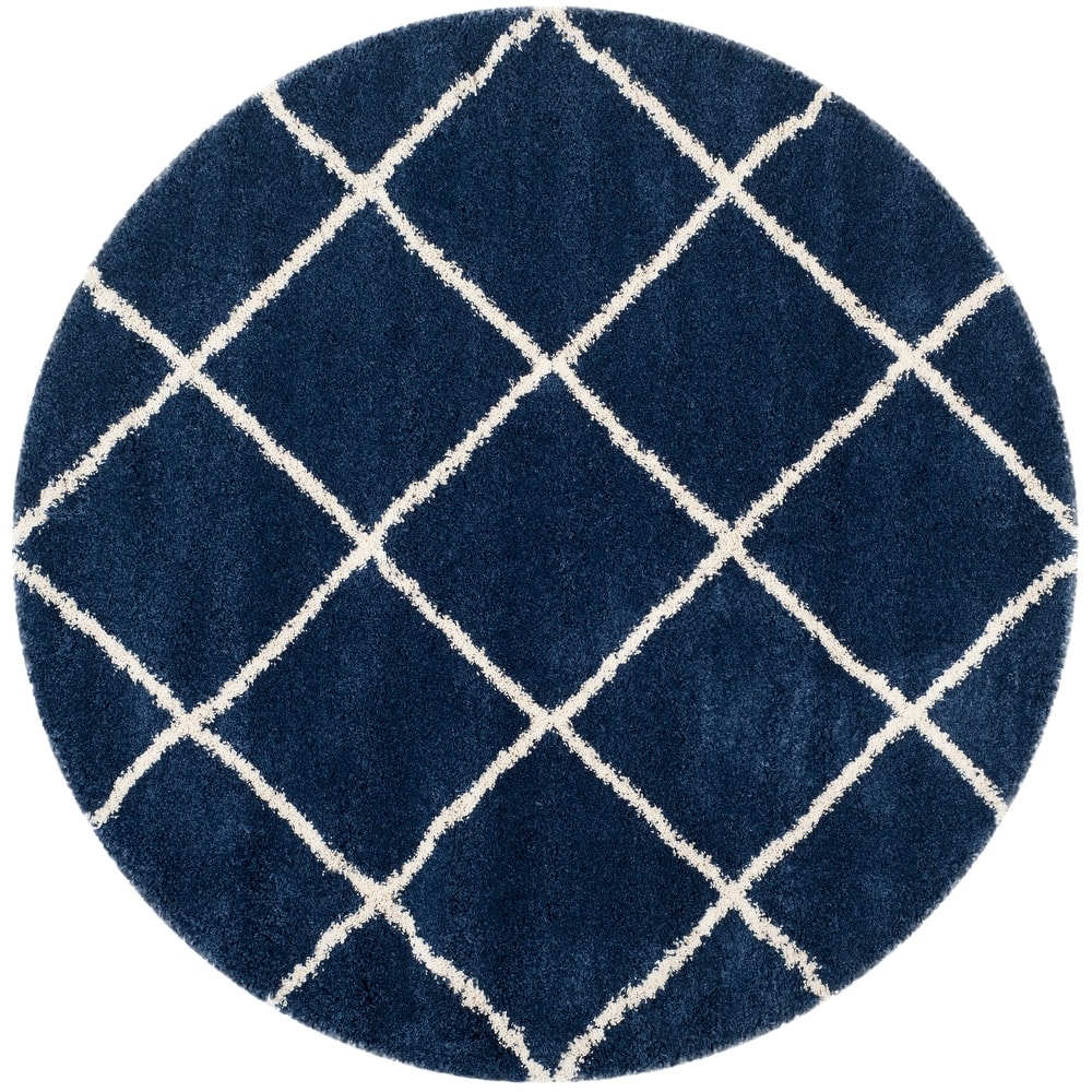 SAFAVIEH Hudson Shag Raili Diamond Trellis 2-inch Thick Rug