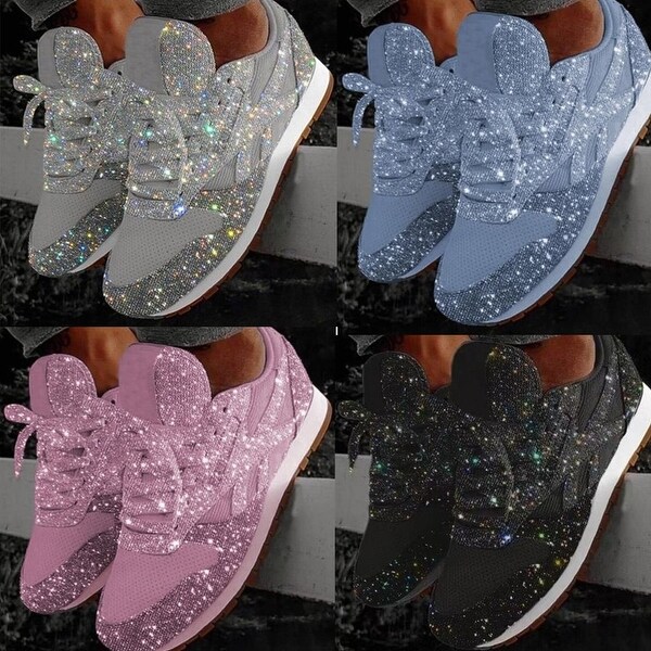 Muffin rhinestone new crystal platform sneakers deals