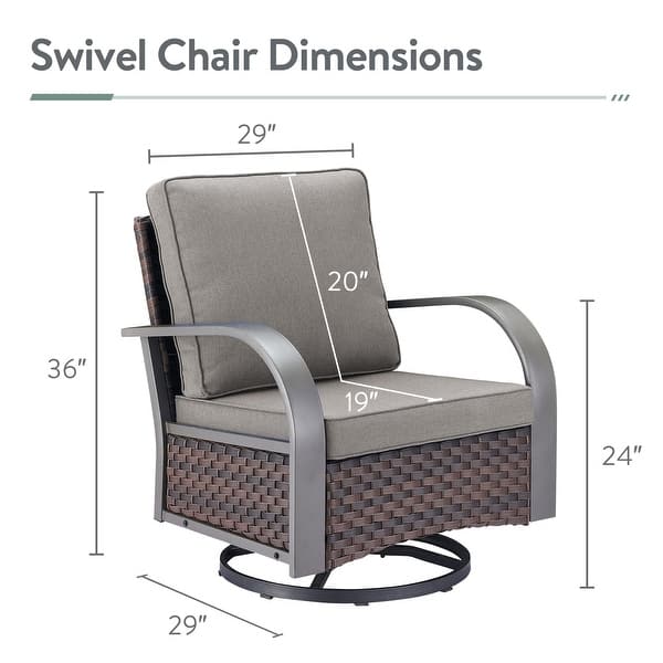 dimension image slide 3 of 48, Pocassy Outdoor Patio Furniture Set