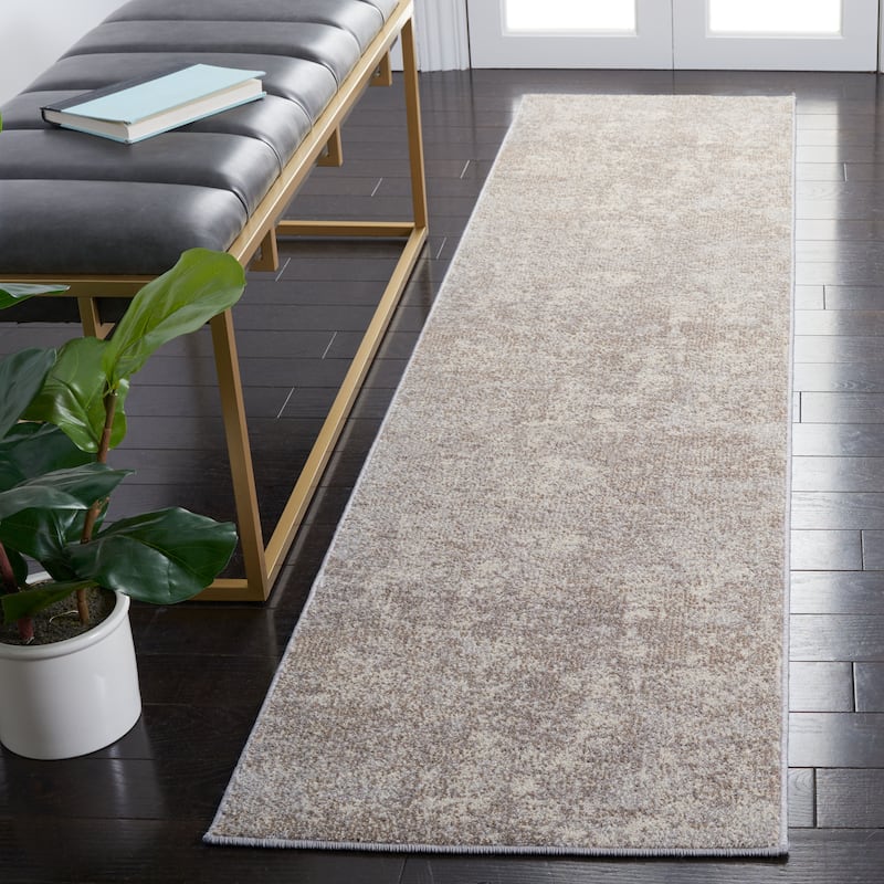 SAFAVIEH Madison Poranna Modern Abstract Rug - 2' x 8' Runner - Grey/Beige - Runner