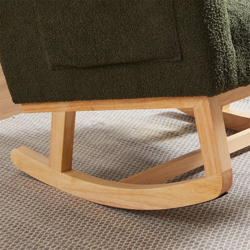 Modern Accent High Backrest Living Room Lounge Arm Rocking Chair