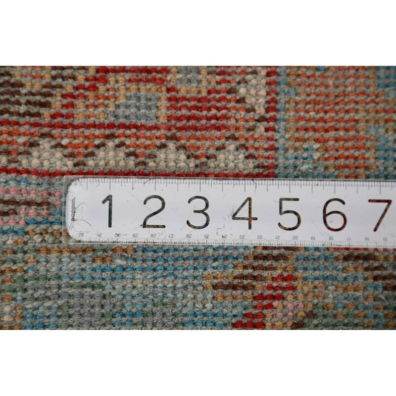 Blue Oushak Oriental Rug Hand-Knotted Wool Carpet - 4'1"x 5'11"