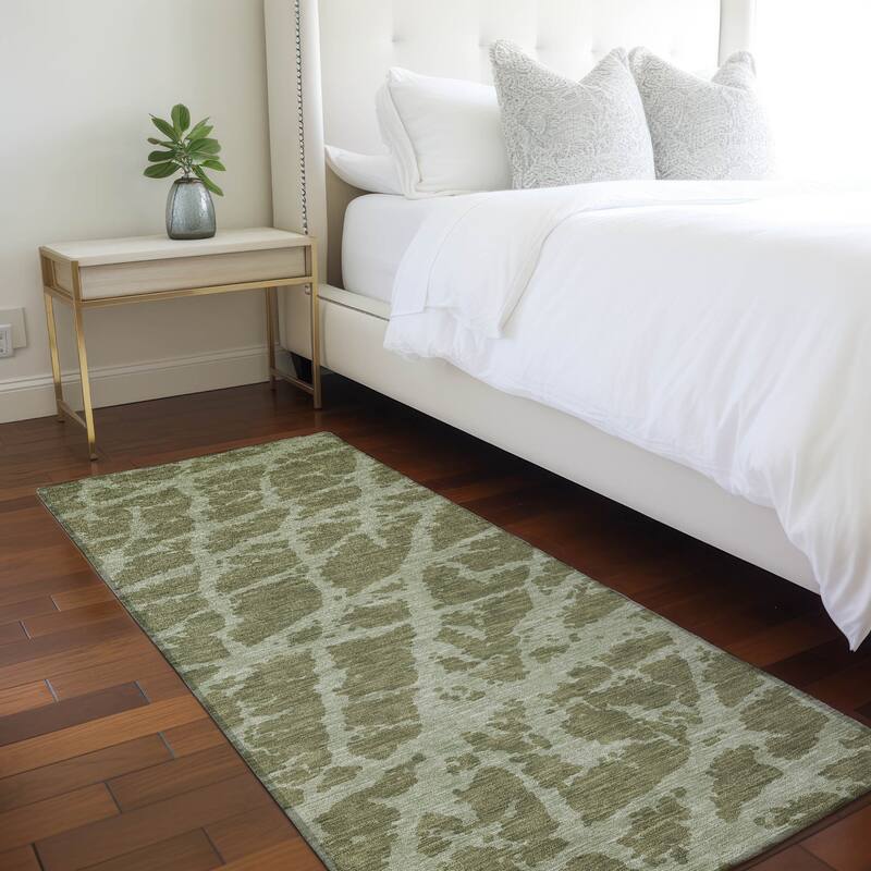 Allus Contemporary Abstract Weather Resistant Blended Style Outdoor Rug