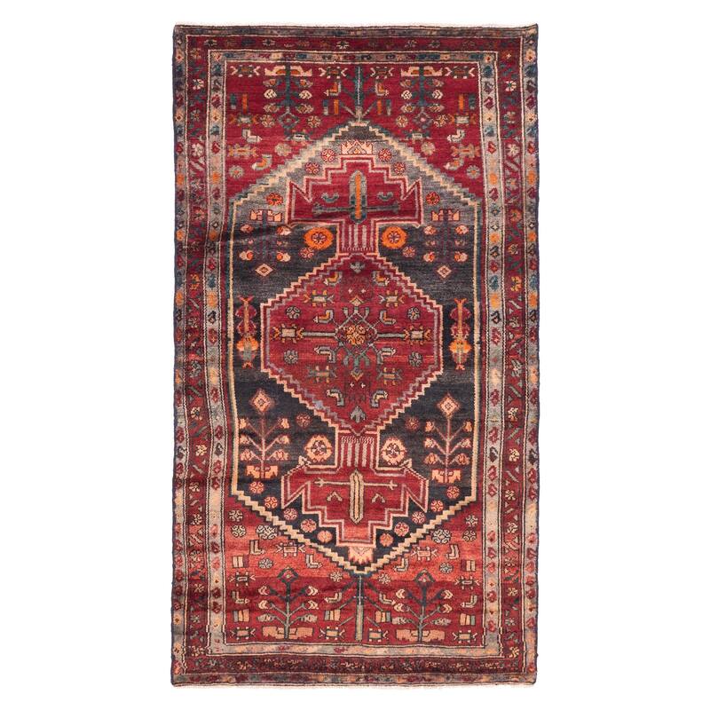 ECARPETGALLERY Hand-knotted Andelz Red Wool Rug - 4'0 x 7'7