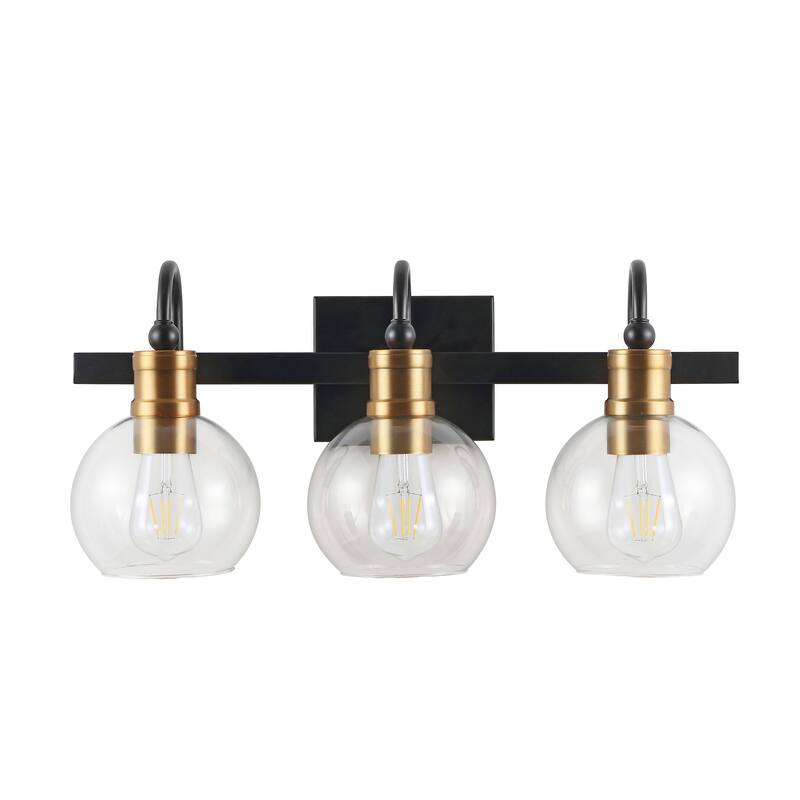 Kurtz Iron/Glass Rustic Vintage LED Vanity Light, by JONATHAN Y