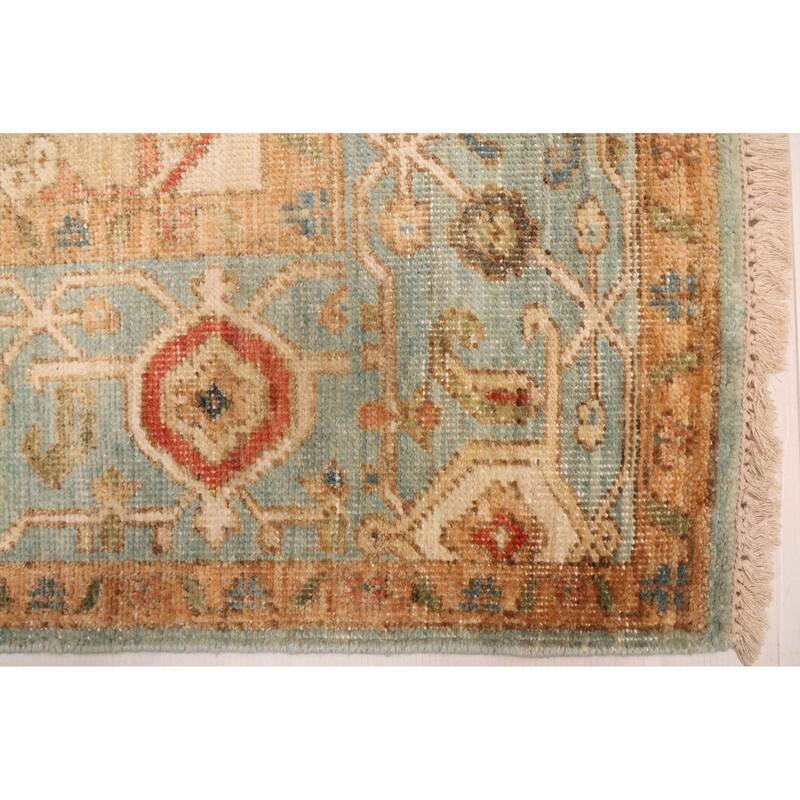 ECARPETGALLERY Hand-knotted Jules Serapi Light Blue Wool Rug - 8'10 x 11'11