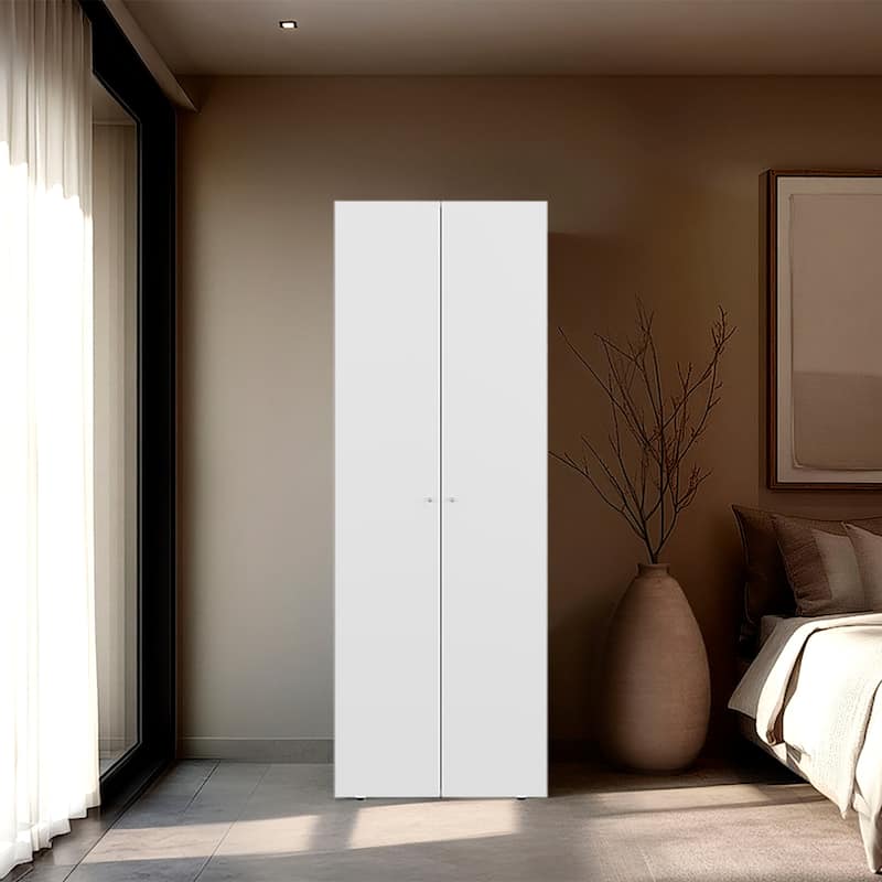 Rossetta Modern 2-Door Rectangular Shape Simple Wardrobe Cabinet