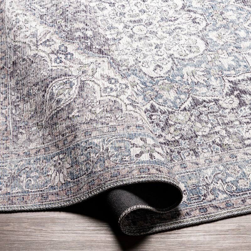 Livabliss Duquette Persian Medallion Printed Machine Washable Area Rug