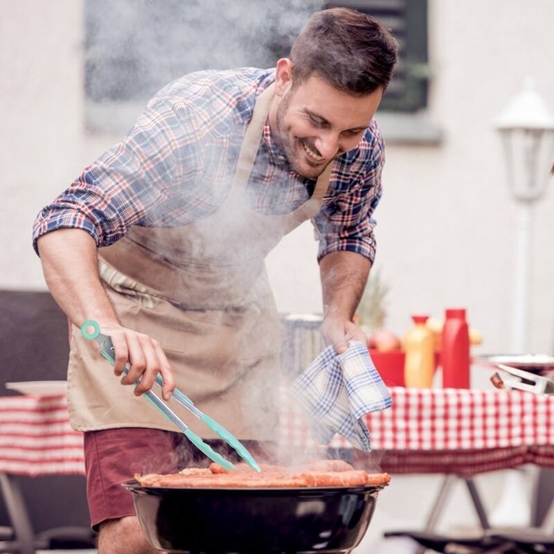 11-Piece Silicone Kitchen Utensil Set Heat-Resistant with Wooden Handles Spatulas Ladle - 4.72 × 4.72 × 6.18 in