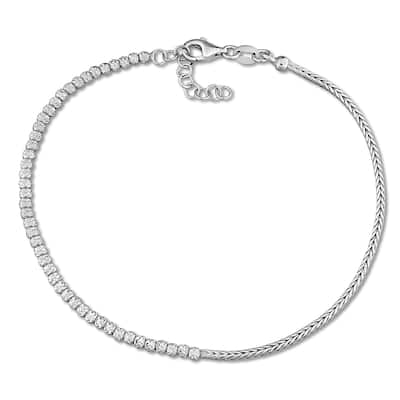 Miadora 2.5mm Bead with 1.7mm Wheat Link Chain Bracelet Sterling Silver