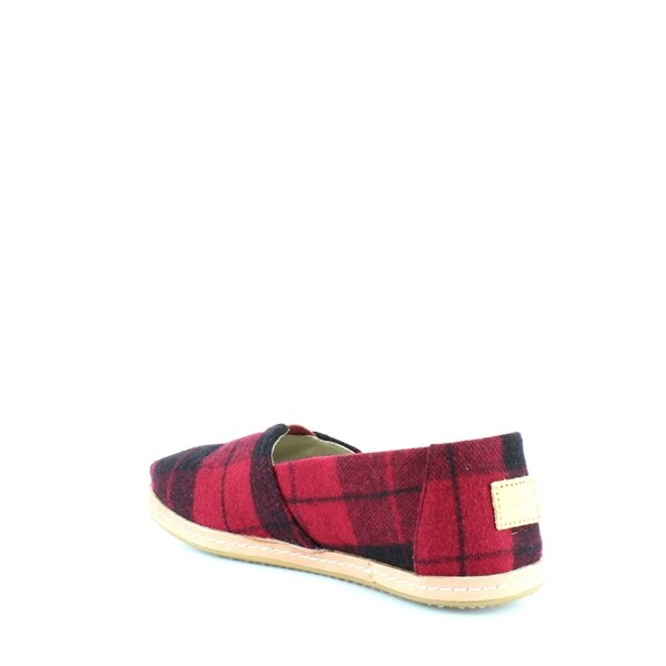 plaid slip ons