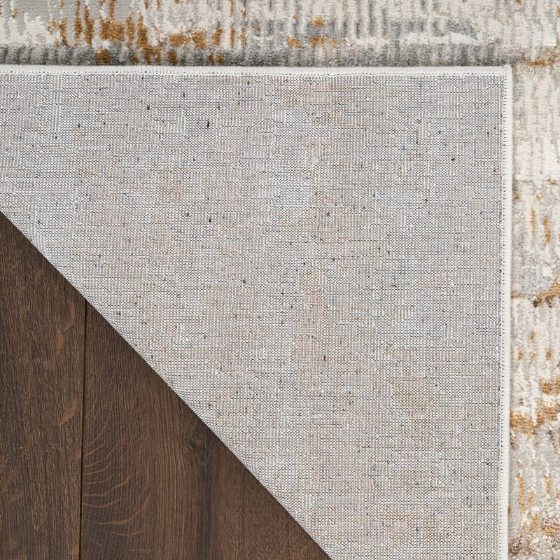 Calvin Klein CK073 Compass Indoor only Ivory Abstract Area Rug