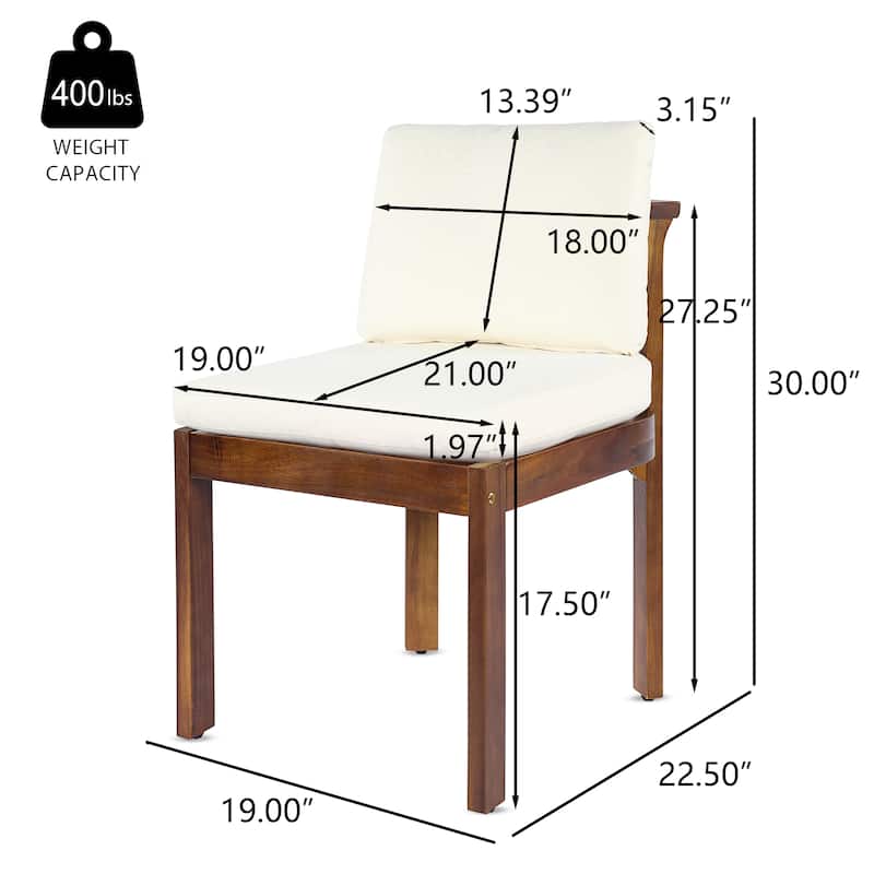 Christopher Knight Home - 7-Piece Outdoor Acacia Wood Dining Set with Sculpted Back Chairs & 71" Expandable Dining Table
