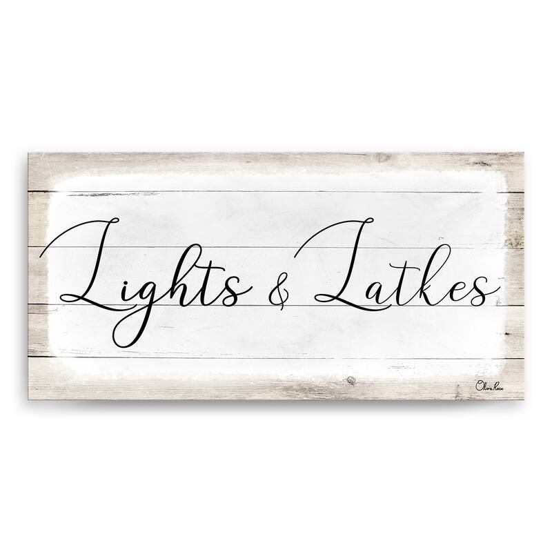 Ready2HangArt 'Lights & Latkes II' Hanukkah Canvas Wall Art by Olivia Rose