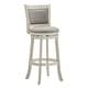 preview thumbnail 45 of 49, Verona Panel Back Linen Swivel 29-inch High Back Bar Stool by iNSPIRE Q Classic Antique White-Grey