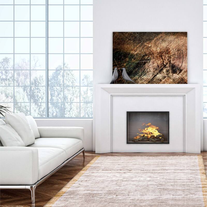 ECARPETGALLERY Hand Loomed Shimmer Beige Viscose Rug - 6'7 x 9'9