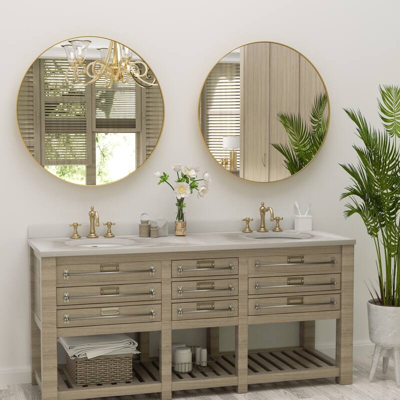 Wall Mirror Vanity Mirror Bathroom Mirror with Metal Frame(1 Piece)