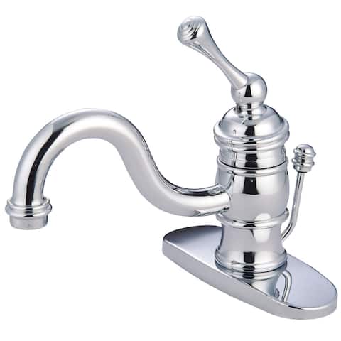Victorian Single-Handle Bathroom Faucet with Pop-Up Drain