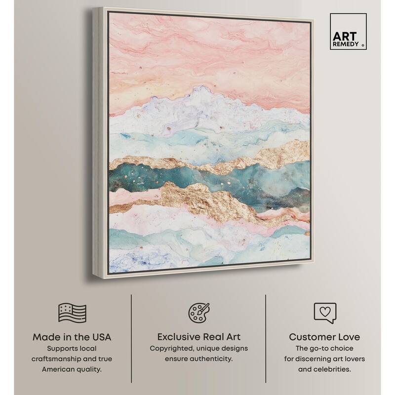 Rose Quartz Ridge Canvas by Art Remedy