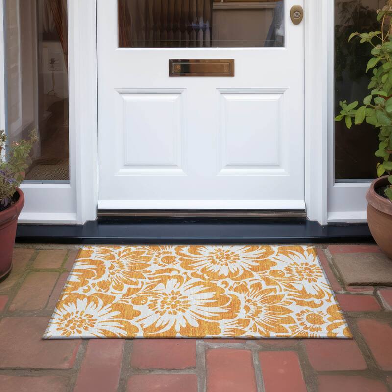 Tana Botanic Elegance Weather Resistant Classic Meets Modern Runner Outdoor Rug