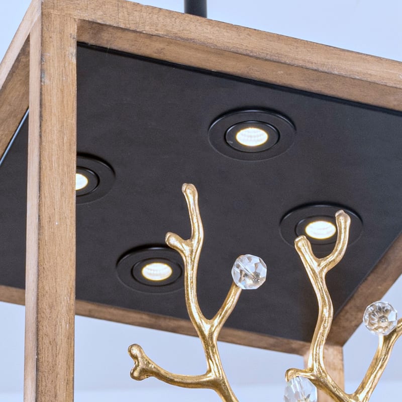 Lusteria 4-Light Modern Vintage Gold Branches Pendant Light
