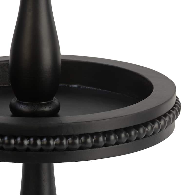 Round Tiered Wooden Beaded Stand