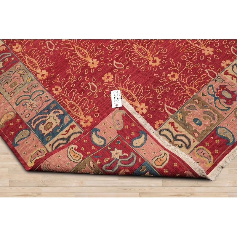 Hand Knotted Nourison Nourmak Rust Soumak Wool Traditional Area Rug - 5' 11'' x 8' 11''