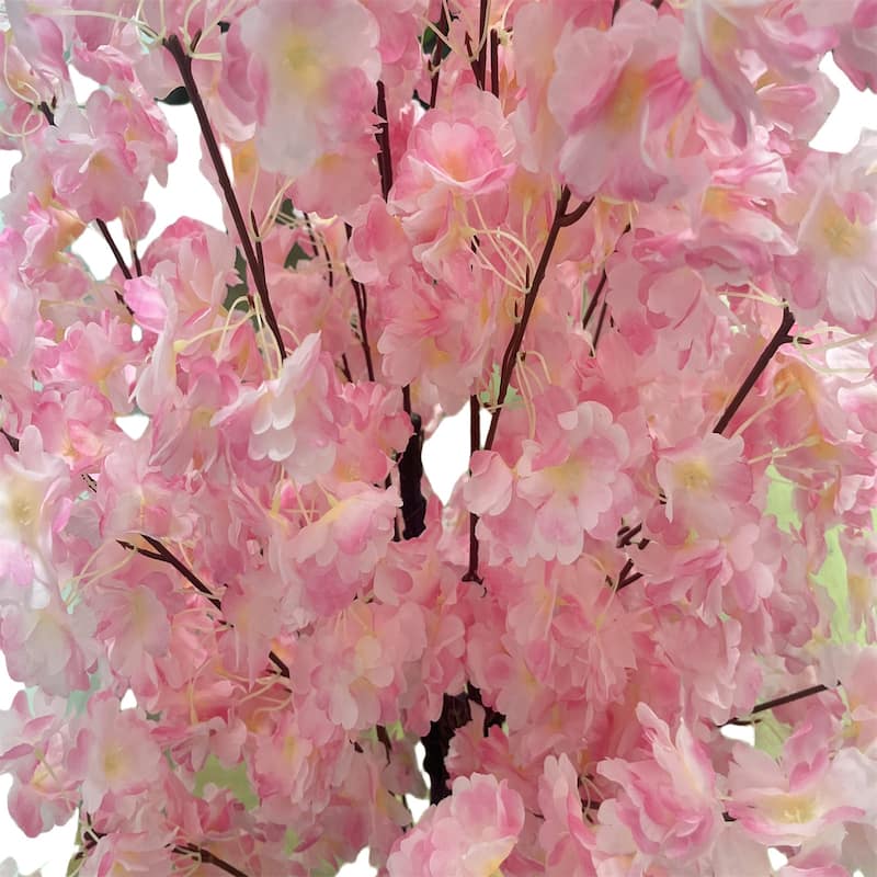Artificial Pink Fake Flower Tree, Cherry Blossom Tree for Home Office Decor