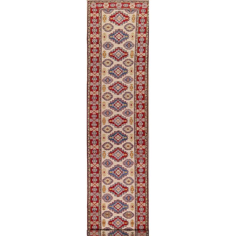 Kazak Runner Rug Handmade Wool Carpet - 2'10" x 16'3"