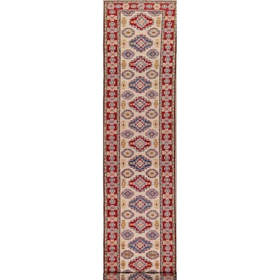 Kazak Runner Rug Handmade Wool Carpet - 2'10" x 16'3"