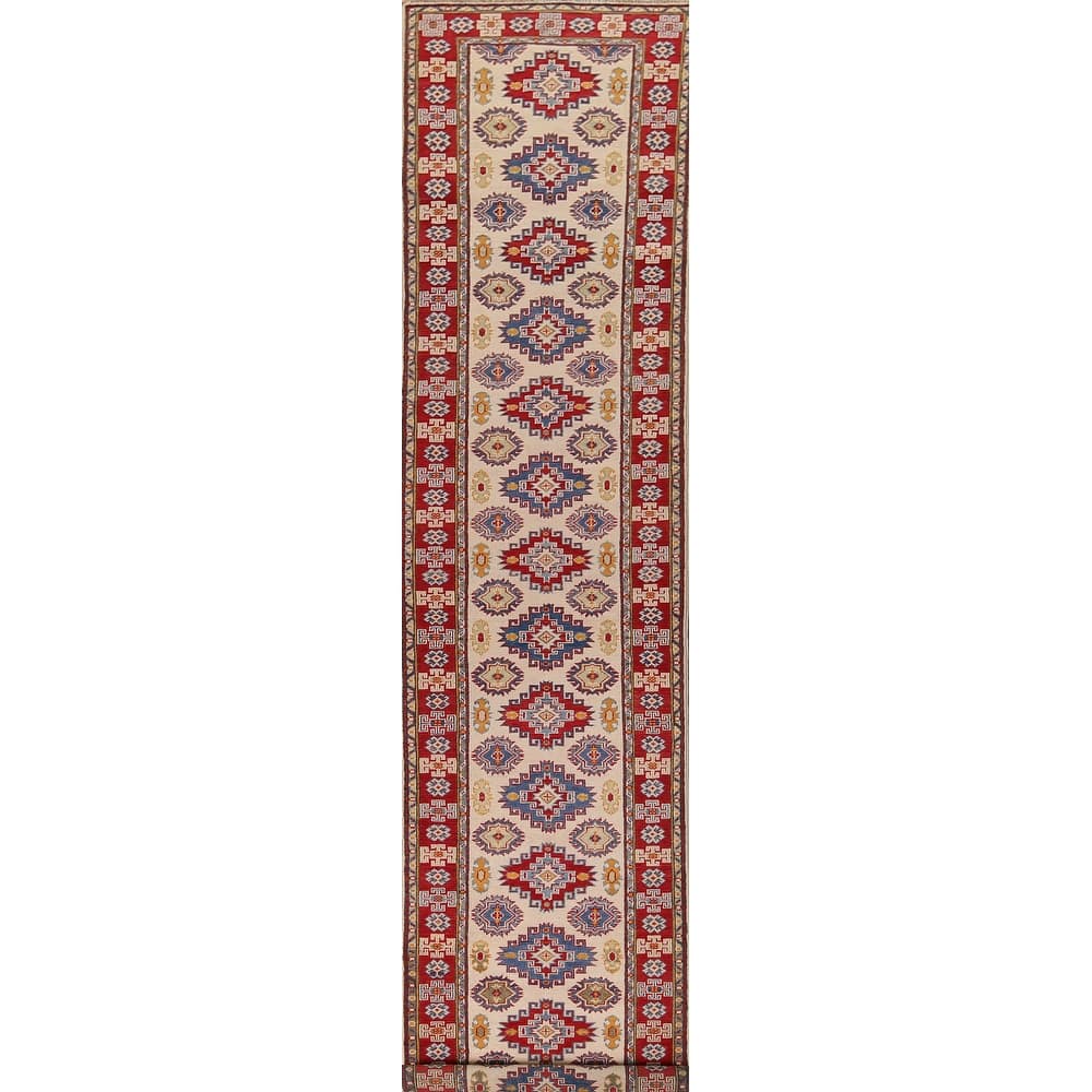 Kazak Runner Rug Handmade Wool Carpet - 2'10" x 16'3"
