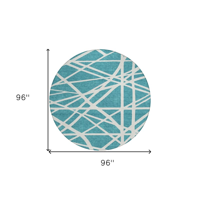 HomeRoots Geometric Transitional Rectangle Outdoor Rug