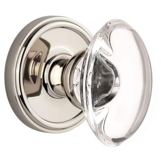 Grandeur Georgetown Solid Brass Rose Single Dummy Knob with Provence - Polished Nickel