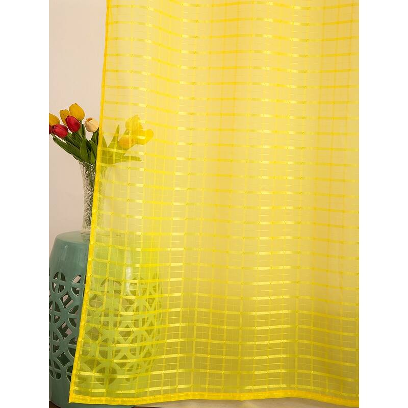 Porch & Den Modena Box Voile 90-inch Grommet Curtain Panel