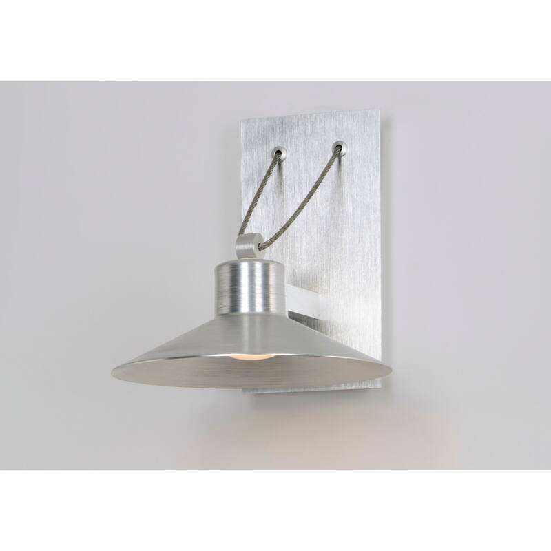 Maxim Civic 8" LED Wall Sconce with Steel Cable and Metal Cone Shade