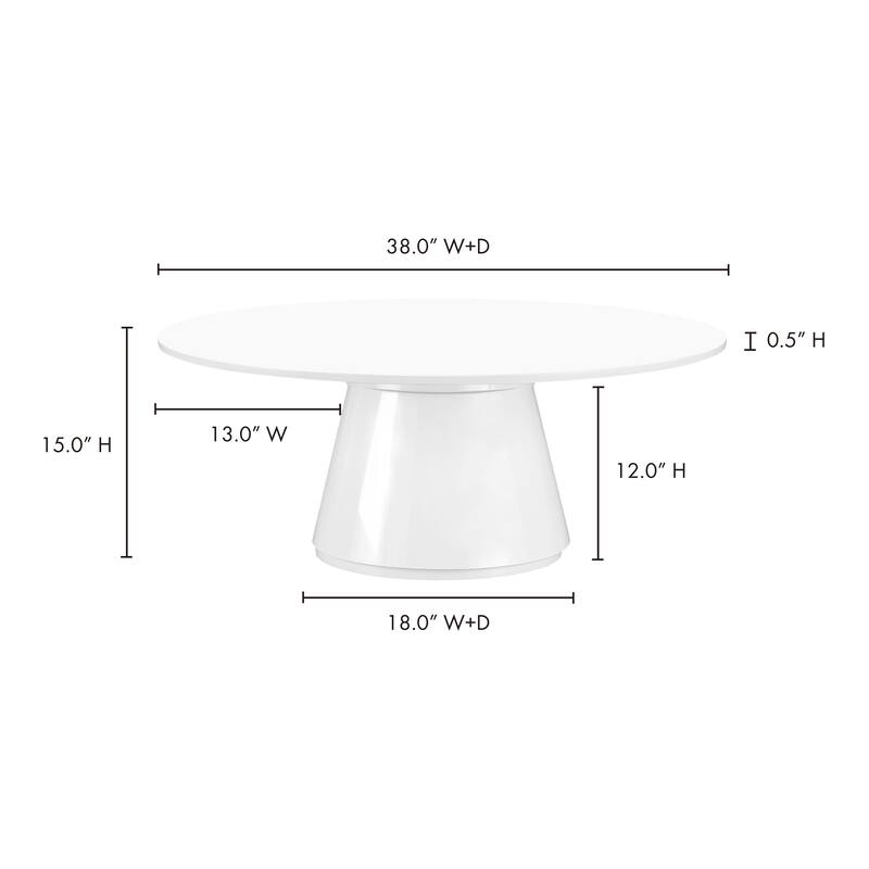 Aurelle Home Modern Flared-Base Coffee Table