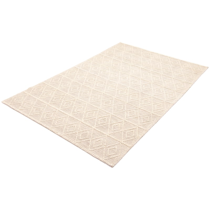ECARPETGALLERY Braid weave Sienna Cream Wool Rug - 6'2 x 9'3