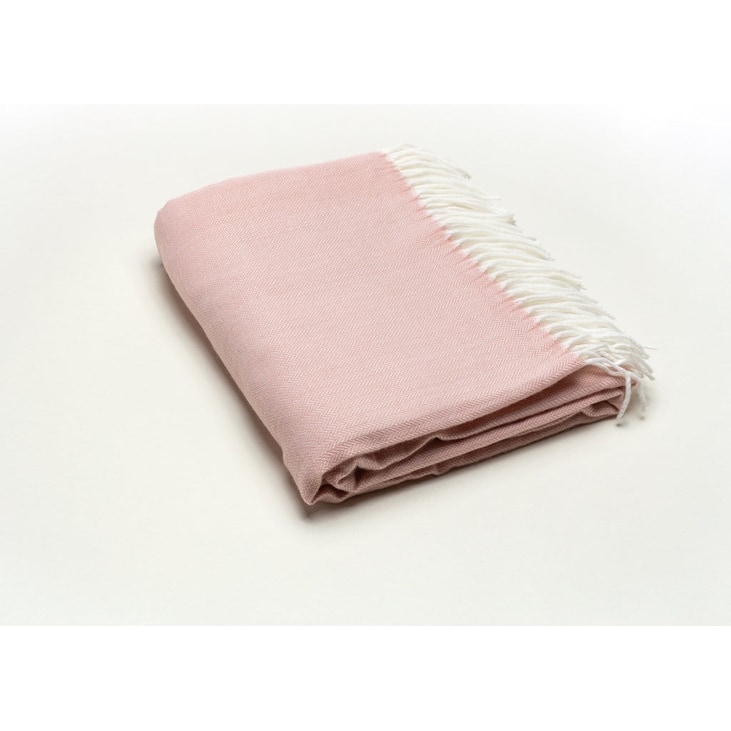 Pastel Pink Soft Acrylic Herringbone Throw Blanket - Bed Bath & Beyond ...
