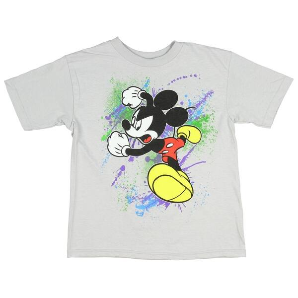 Shop Disney Mickey Mouse Paint Splatter Charging Boys Graphic T