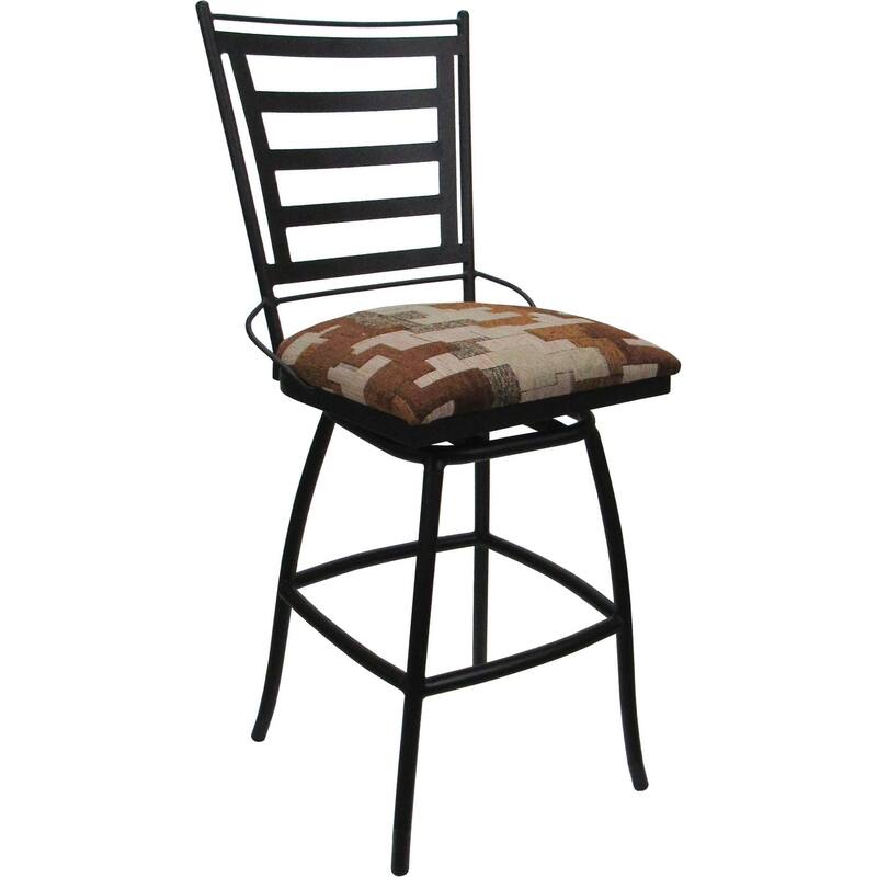 Outdoor Indoor Bar Stool Counter Bar Extra Tall - Jenna without Arms - Bar Stool - Craftsman Terracotta - Black - Counter Height