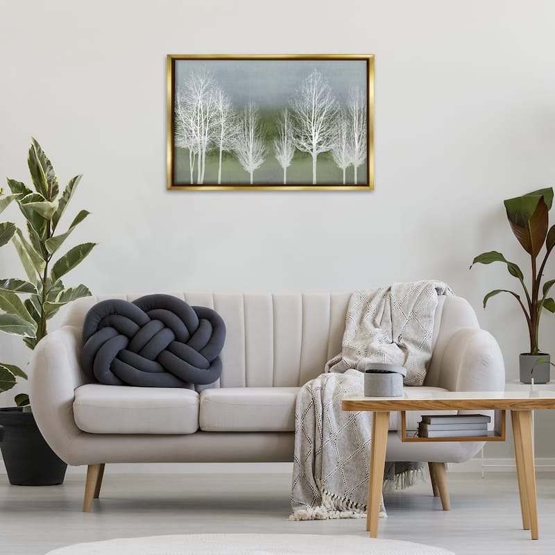 Stupell White Tree Impressions Framed Floater Canvas Wall Art Design By Kate Bennett