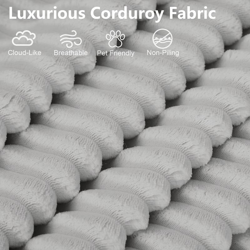 70.87" Corduroy Loveseat Sofa Bed, Modern Deep Seat Sofa in a Box for Small Spaces, No Assembly