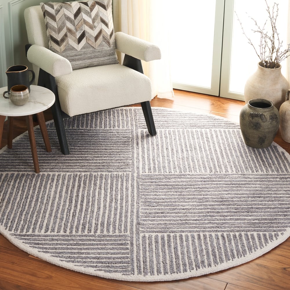 SAFAVIEH Handmade Abstract Klazina Modern & Contemporary Wool Rug